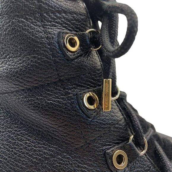 Jimmy Choo Hillary 65 Leather Heeled Shearling Ankle Boots Size 39 US 9 - Picture 10 of 12